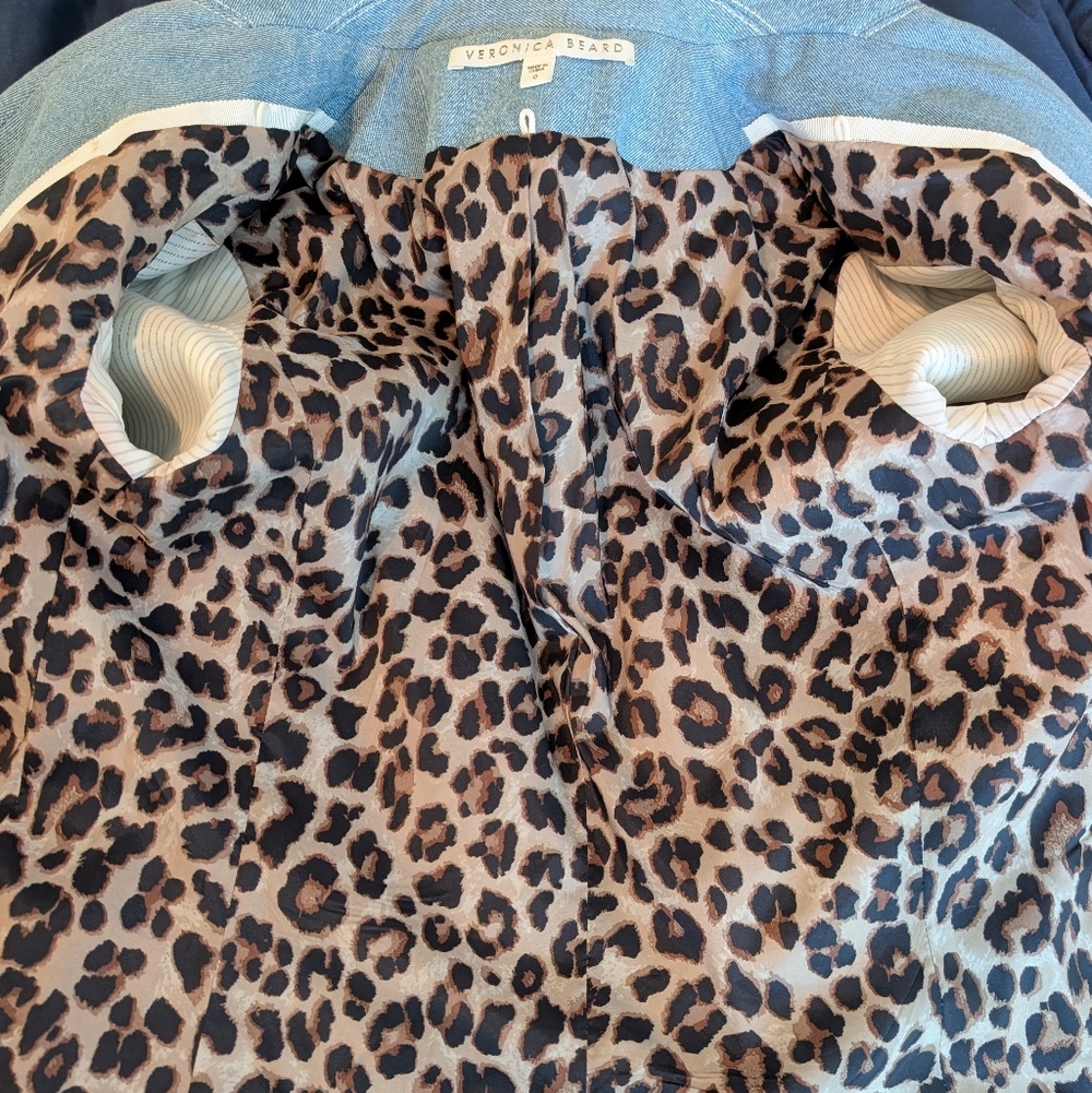 Veronica Beard Miller Dickey Jacket Denim Chambray Blue Size 0 - Picture 11 of 11
